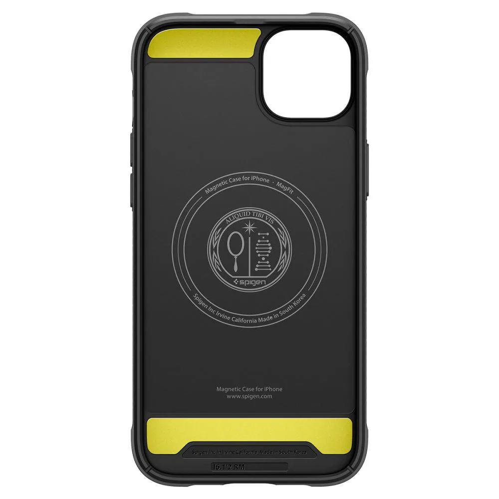 Spigen Rugged Armor Magfit - Baksidesskydd för mobiltelefon - MagSafe-kompatibilitet - polykarbonat, termoplastisk polyuretan (TPU), stötskum - mattsvart - för Apple iPhone 14, bild 5
