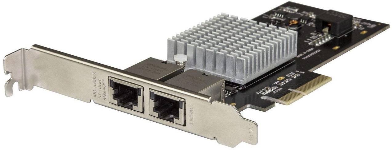 Startech Dual Port 10G PCIe Network Adapter Card, Intel X550AT, PCIe 3.0 x4, 2-Port, Low Profile, bild 2