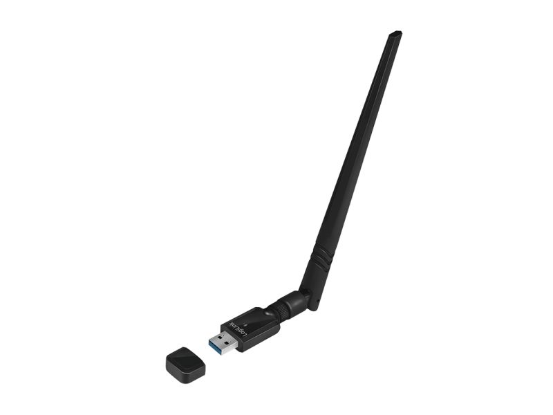 LogiLink WL0246, Trådlös, USB, WLAN, 876 Mbit/s, Svart