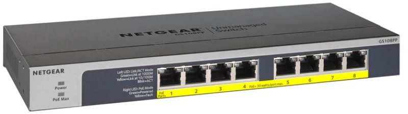 Netgear GS108PP 8-Port Gbit PoE/PoE+ Switch