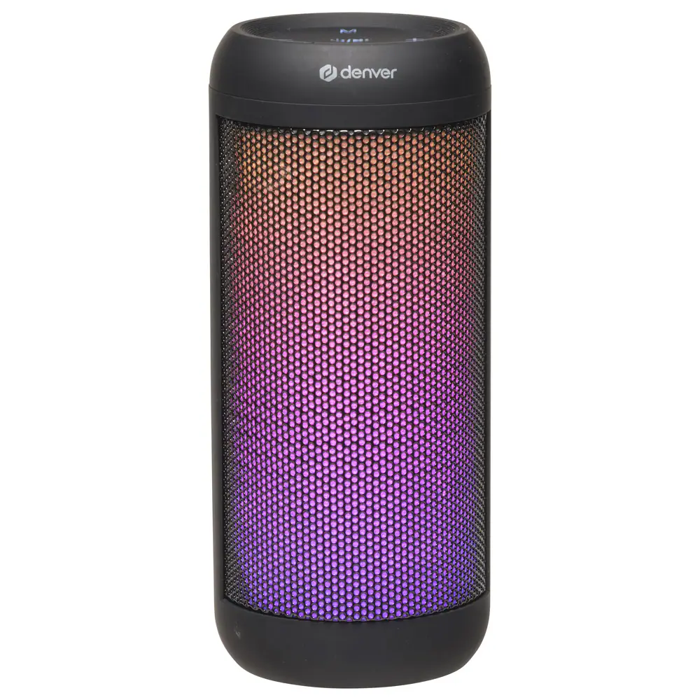 Denver BTL-63 Bluetooth-högtalare med LED / Portabel högtalare / TWS-högtalare med ljuseffekter