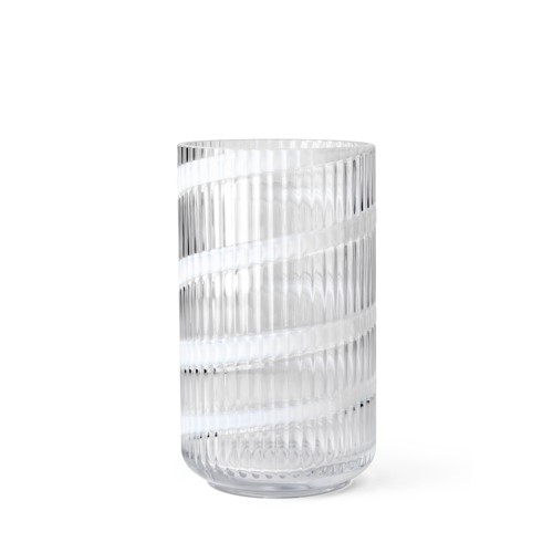 Lyngby Porcelæn - Lyngby Vas - Swirl White - 25 cm
