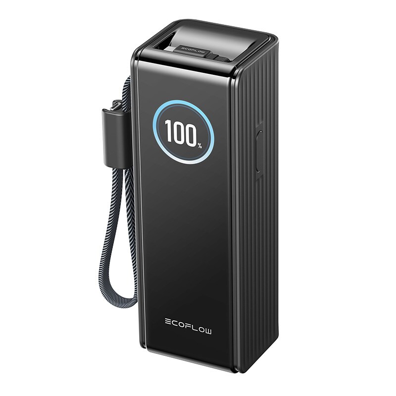 EcoFlow RAPID (25000 mAh, 170 W) – Inbyggd kabel – Powerbank – Svart, bild 2