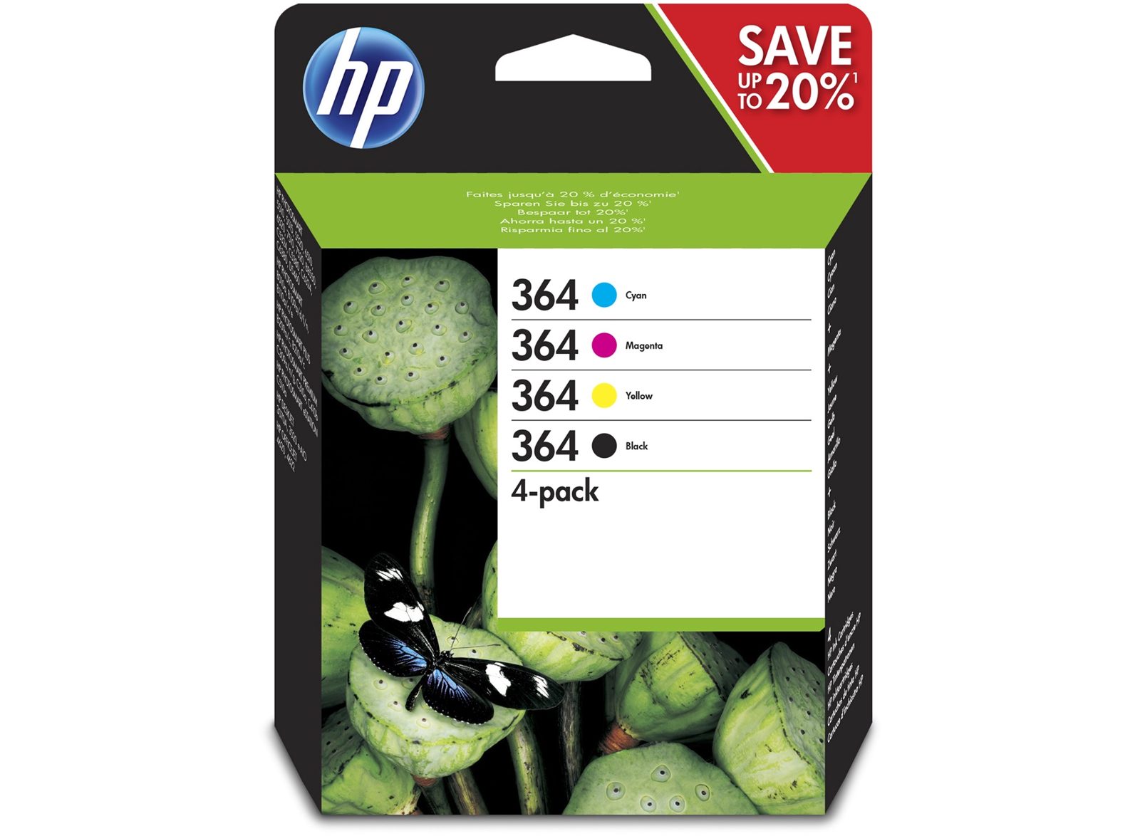 HP 364 (svart/cyan/magenta/gul) hpn9j73ae, bild 4