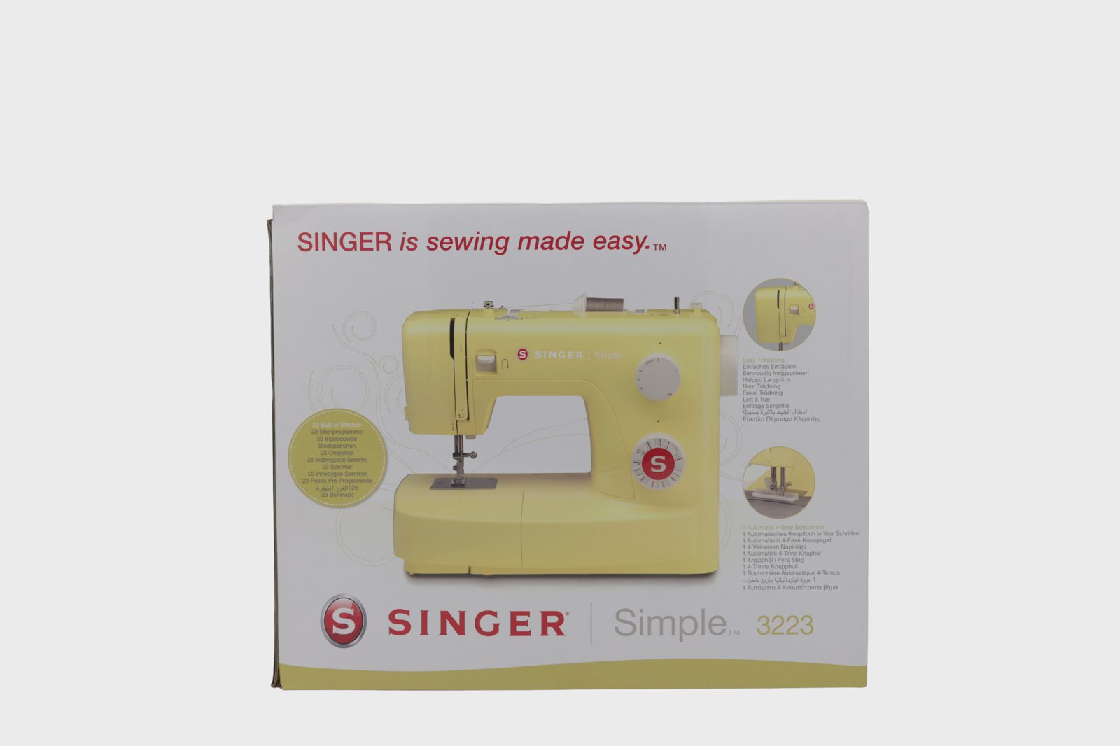 Singer 3223Y - Symaskin - 23 stygn - 1 fyrstegsknapphål - gul