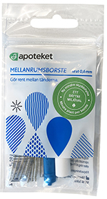 Apoteket Mellanrumsborste 0,6, 18 st