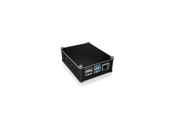 ICY BOX-kåpa för Raspberry Pi 4 i alu/akryl