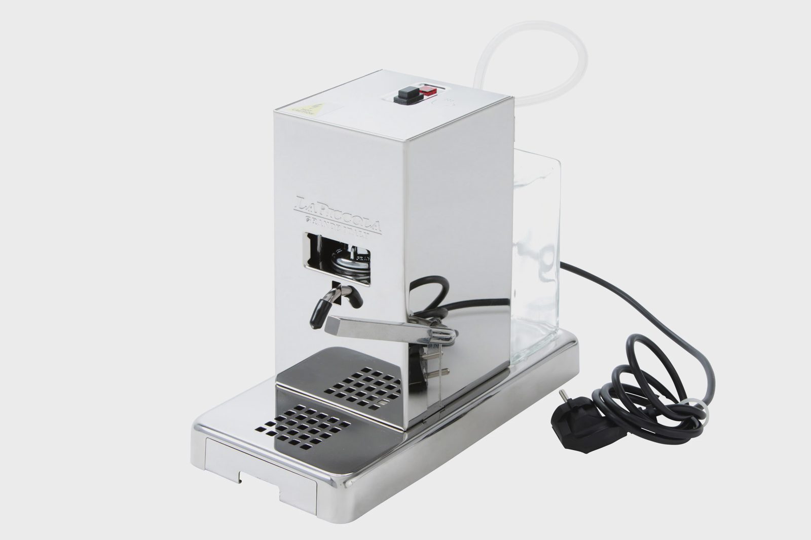 La Piccola espressomaskin för ESE-pods Lucidatura i högglanspolerat rostfritt stål