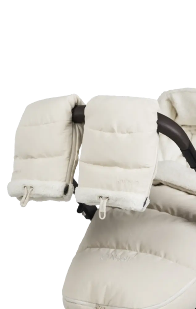 Najell handmuff dun med dragkedja, oat beige