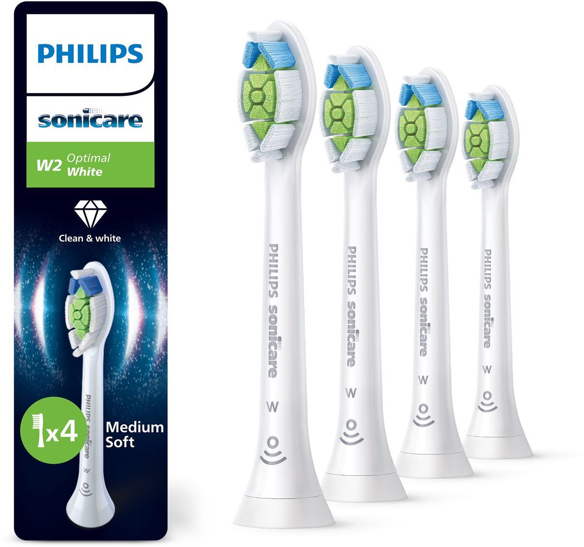 Philips Sonicare HX6064/87 Optimal White borsthuvuden, vit, 4-pack, bild 2