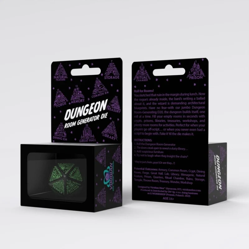 Dungeon Generator Die Black Green