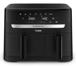 Tefal Easy Fry EY901N, Varmluftsfritös, 8,3 l, Dubbel, Svart, Röra, Fristående