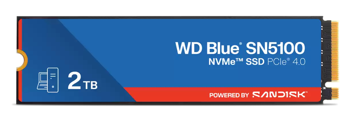 2 TB WD Blue SN5100 SSD, M.2 2280 NVMe PCIe 4.0, bild 3