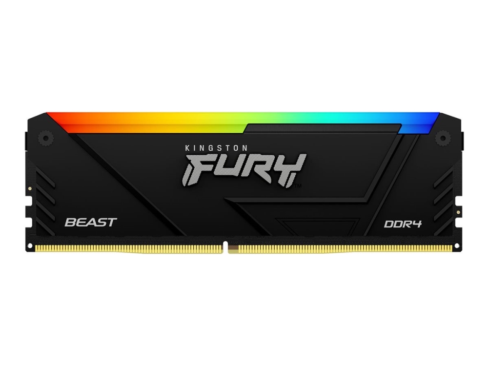 Kingston FURY Beast RGB DDR4-3200 - 8GB - CL16 - Single Channel (1 pcs) - Intel XMP - Svart