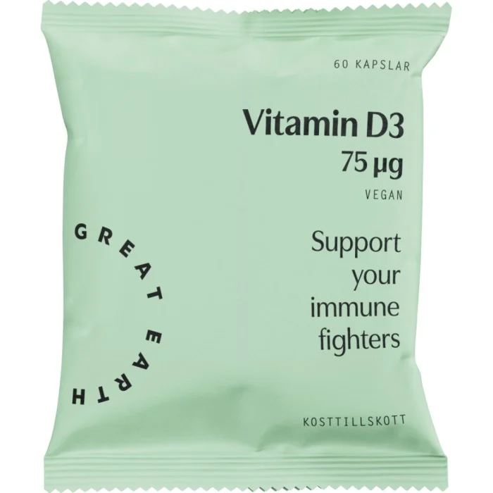 Great Earth Vitamin D3 75 µg 60 pcs