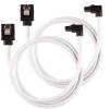Corsair SATA-kabel Vinklad Vit 60cm 2-pack