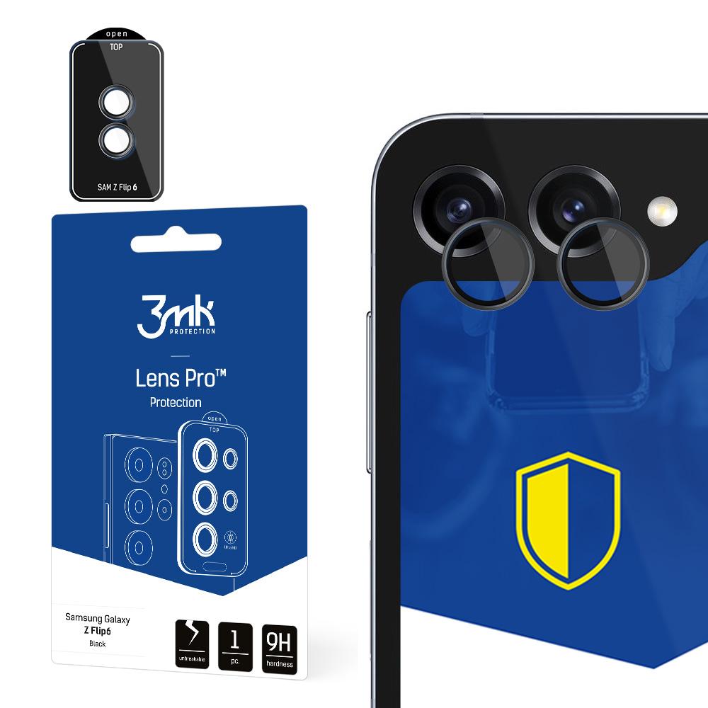 Härdat glas för kameralins – 3mk Lens Protection Pro Black till Samsung Galaxy Z Flip 6, bild 4