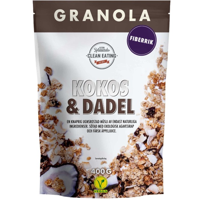 Clean Eating Granola Kokos & Dadel 400 g