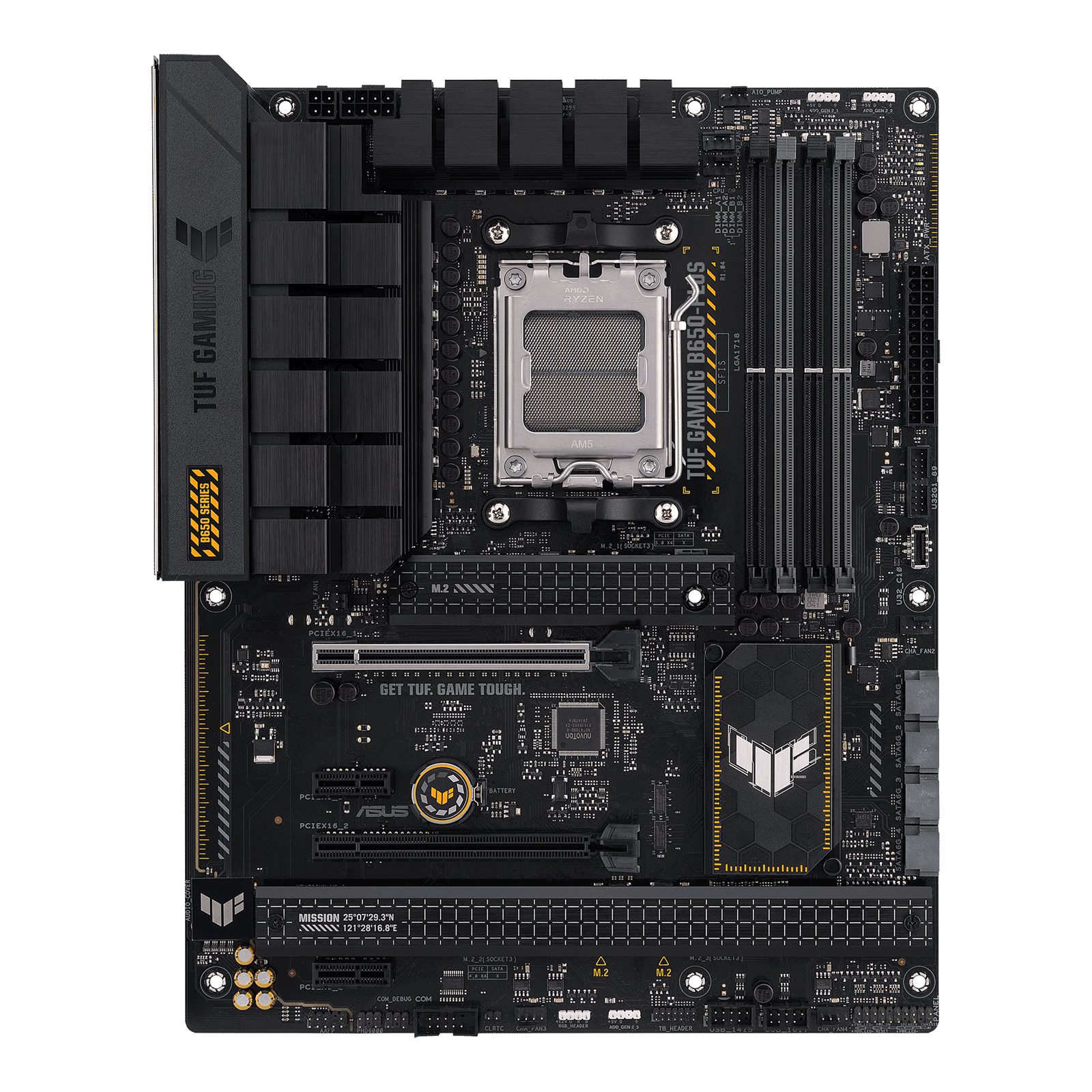 Asus TUF GAMING B650-PLUS, AMD AM5, ATX, 4xDDR5, 2xPCI Express, 3xM.2 + SATA3 RAID, HDMI/DP, USB-C, 2.5Gbe LAN, Aura Sync RGB, bild 4