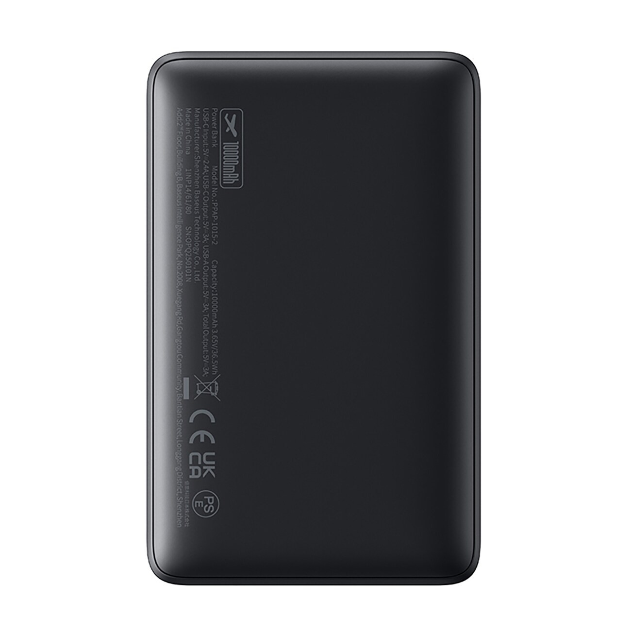 Baseus EnerFill FP11 powerbank 10 000 mAh 15 W (USB-C–USB-C-kabel 20 V/3 A, 30 cm) – svart, bild 4