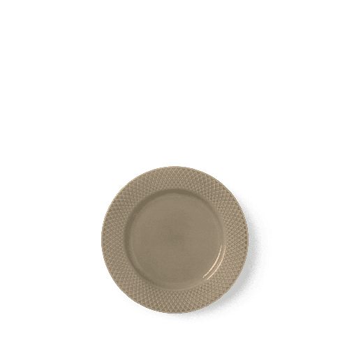 Lyngby Porcelæn - Rhombe Earth Lunchtallrik - Ø23 cm - Lera
