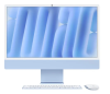 Apple iMac 24" Nanotextur, Apple M4 10-Core CPU 10-Core GPU, 32 GB, 2 TB SSD, svenskt tangentbord med numerisk del - Blå
