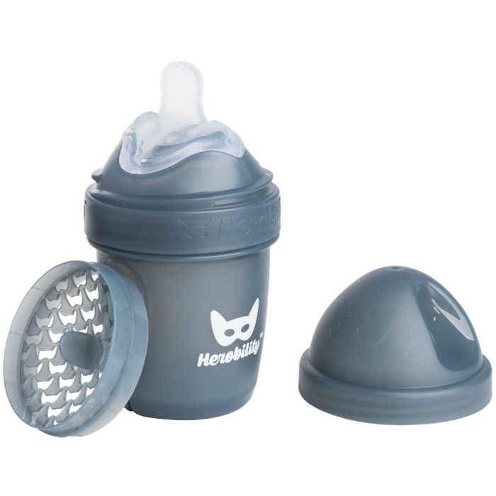 Herobility Baby Bottle 140ml - Iron Blue, 1 st