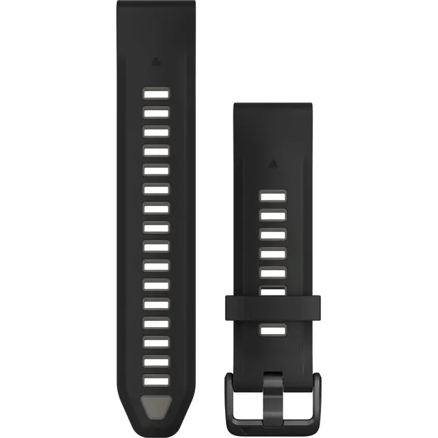 Garmin QuickFit armband 20 mm silikon, svart/grå