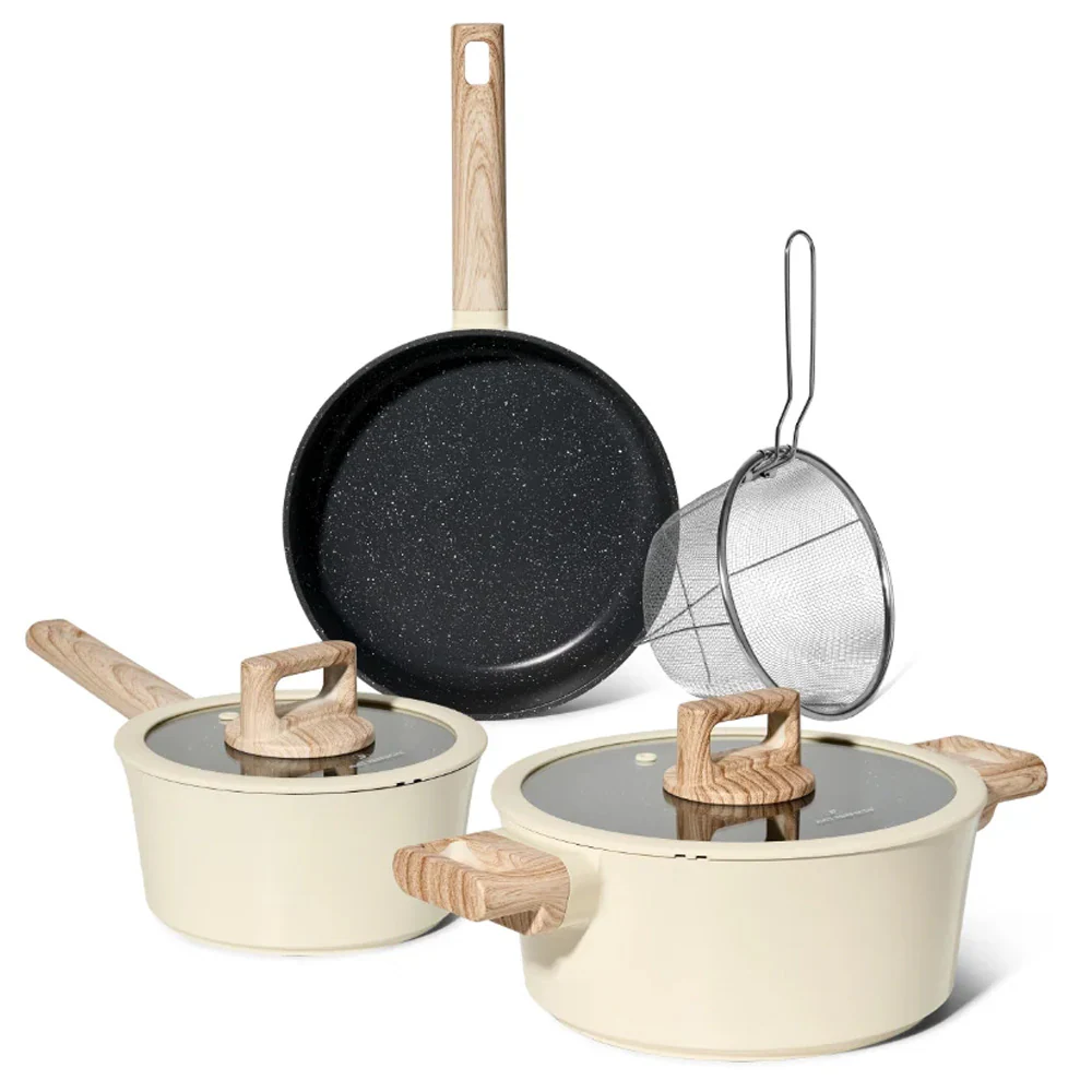 Köksset med stekpannor och kastruller 6 delar / Kokkärlsset / Grytset