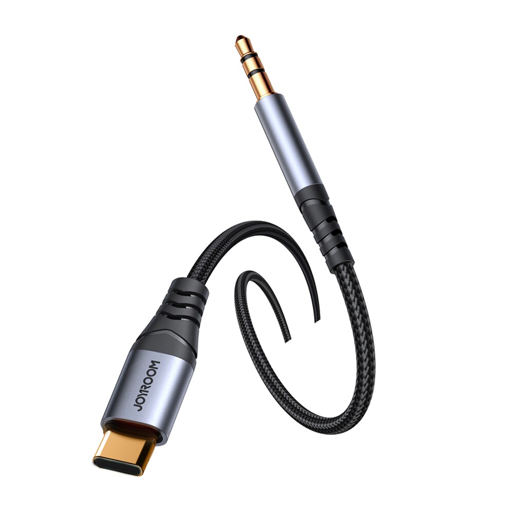 Joyroom USB-C till 3,5 mm AUX-kabel, 1,2 m - Svart, bild 5