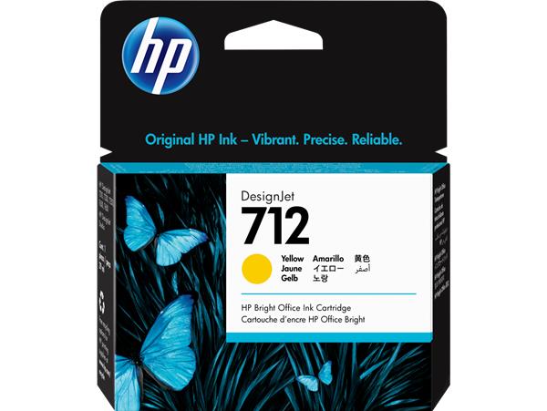 HP 712 1 Styck Original bläckpatron, gul hp3ed69a, bild 4