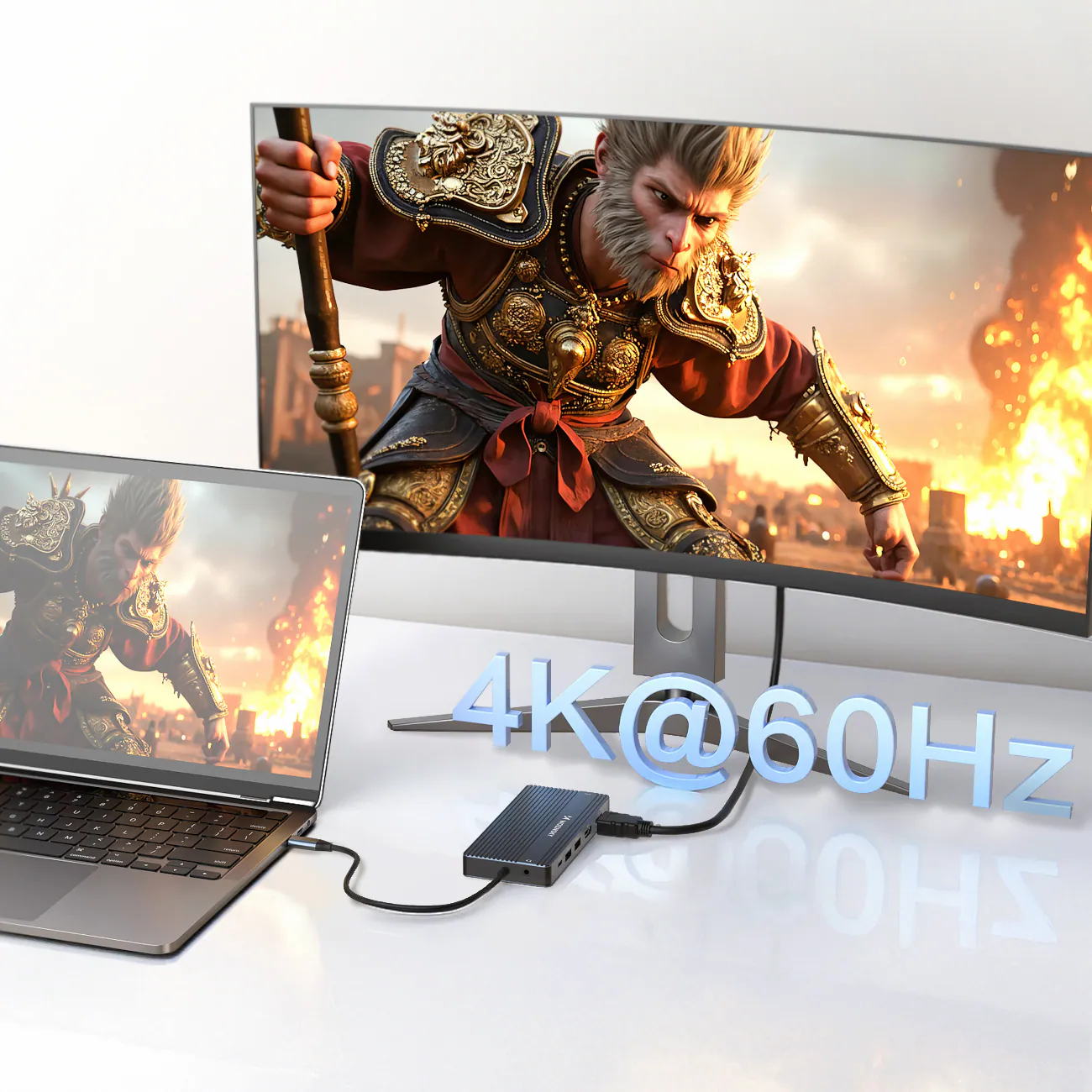 USB-C-hubb 14 i 1 Wozinsky WDS03Y5S – aluminium, 4K för tre skärmar, 100 W PD, 10 Gbps, bild 5