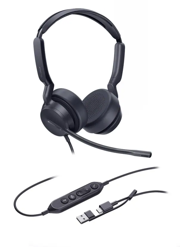Yealink UH42 Dual Headset, Teams, USB-C/A, svart