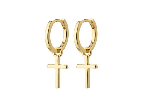 PILGRIM - DAISY Cross Hoops - Gold-Plated - 2.5 cm, bild 2