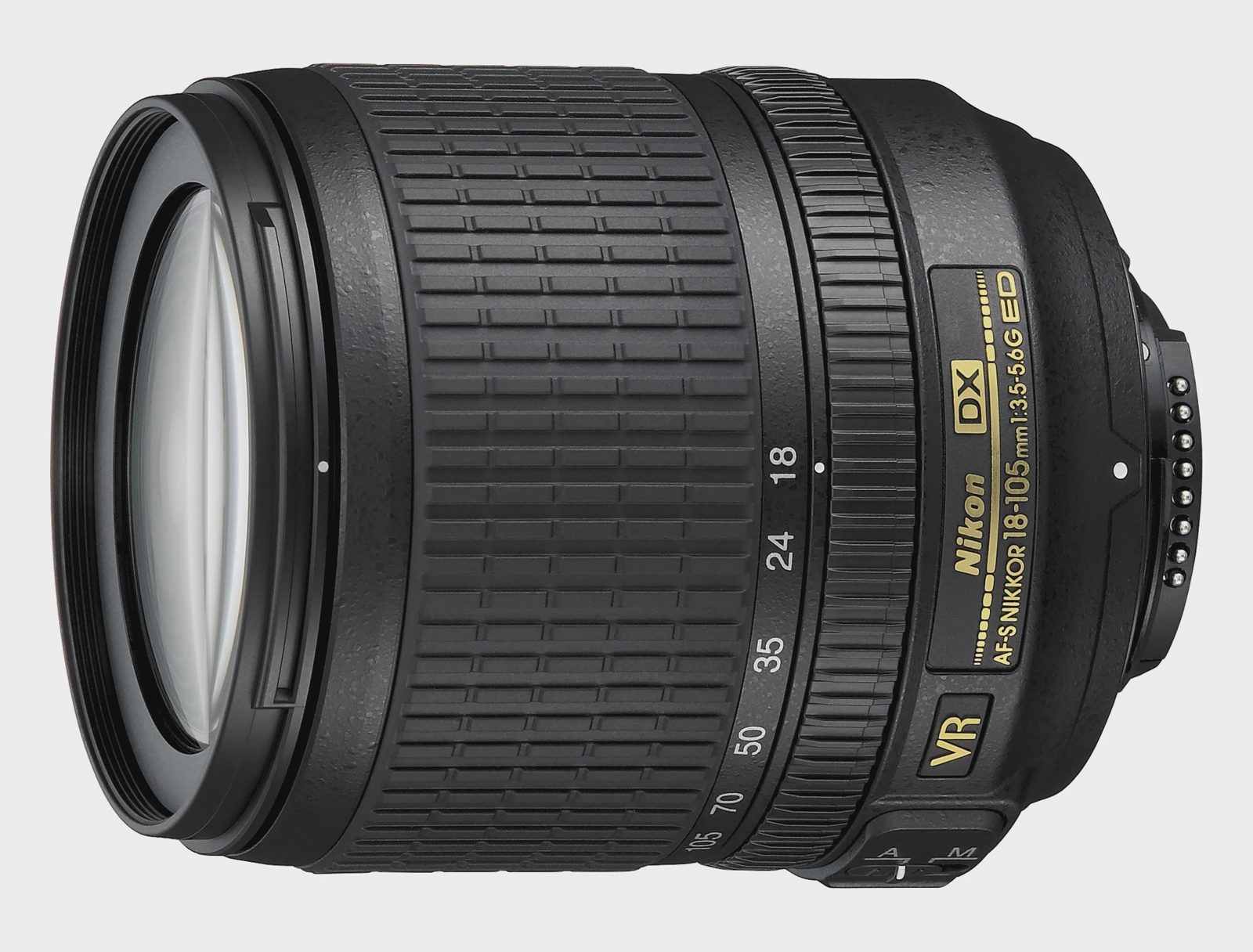 Nikon AF-S DX NIKKOR 18–105 mm 1:3.5–5.6G ED VR, Standard zoomobjektiv, 15/11, 18 - 105 mm, Bildstabiliserare, Nikon F, Automatisk fokus