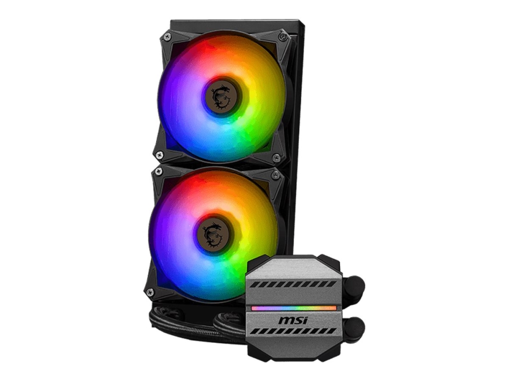 MSI MAG CORELIQUID - Kylsystem med vätska till processorn - Elementstorlek: 240 mm - (för: LGA1156, LGA1155, LGA2011, LGA1150, LGA2011-3, LGA1151, AM4, LGA2066, LGA1200, LGA1700, AM5) - koppar - 120 mm