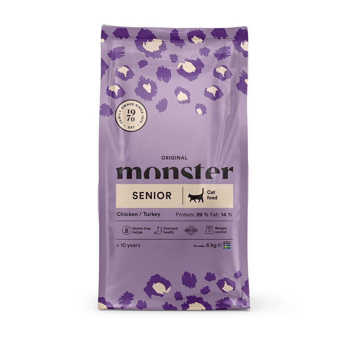 Monster Cat Original Senior Chicken & Turkey Torrfoder till Seniorkatt 6 kg