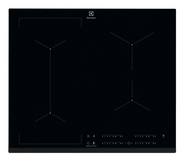 Electrolux EIV634 induktionshäll 60 cm 4 zoner Hob2Hood®, svart