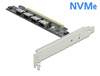 Kontrollerkort DeLOCK PCI Express x16 Card to 4 x internal SFF-8654 4i NVMe - Bifurcation