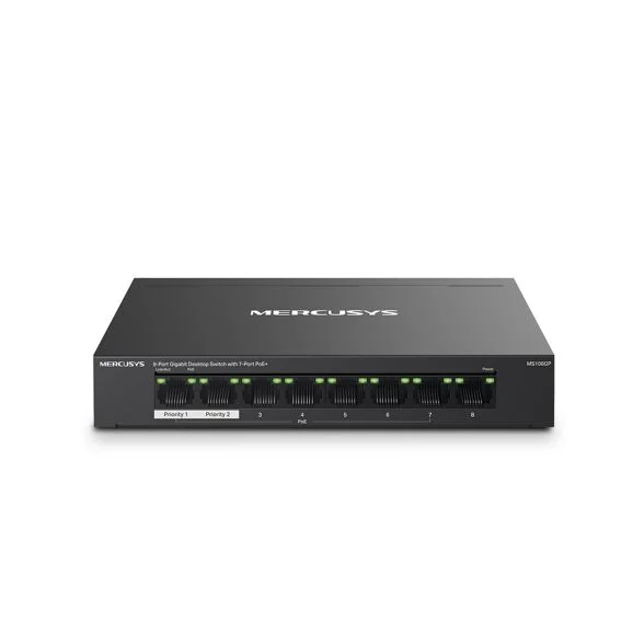 Mercusys MS108GP 8-portars gigabitswitch med POE+