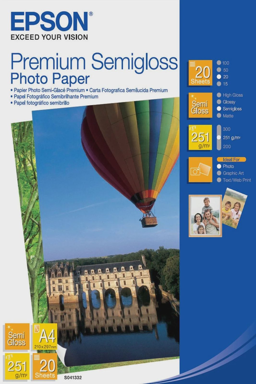 Fotopapper Premium Semigloss Photo Paper 250gr