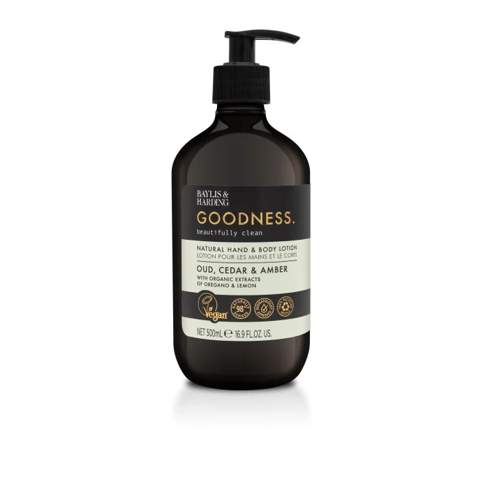 Baylis & Harding Goodness Oud, Cedar & Amber Hand & Body Cream 500 ml