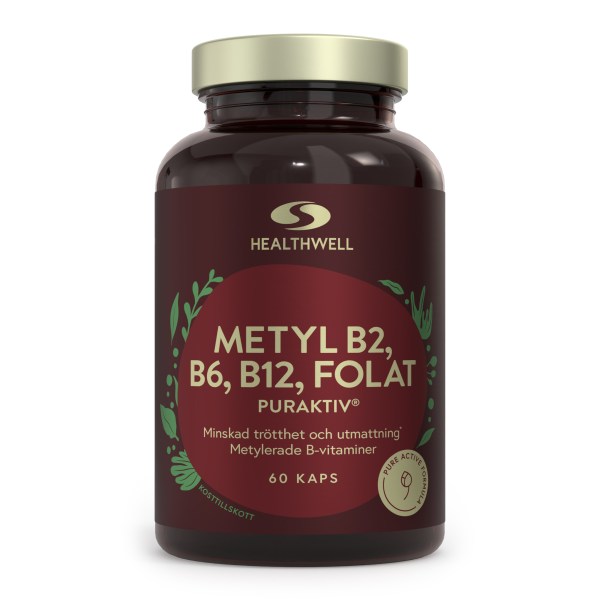 Healthwell Metyl B2, B6, B12, Folat, 60 kaps