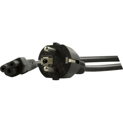 Strömkabel 3-pin till bärbara, 3m - Svart