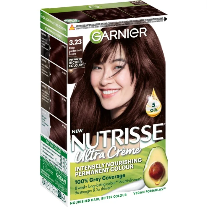 Garnier Nutrisse Cream 3.23 Deep Golden Dark Brown 1 pcs
