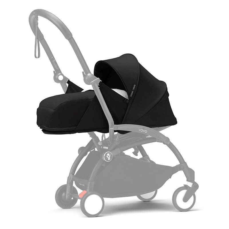Stokke Yoyo färgklädsel med liggbas 0+, black