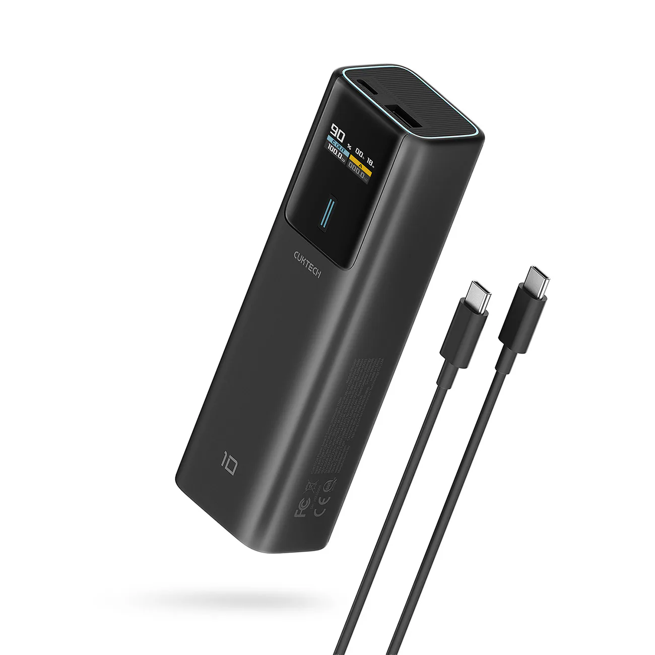 Powerbank Cuktech CKPB100PGLBL 150W 10000mAh USB-C USB-A - svart