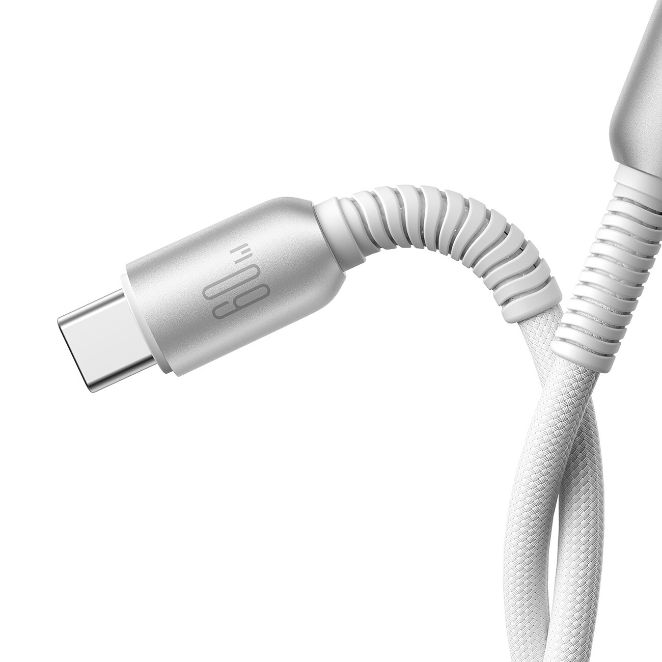 Joyroom USB-C till USB-C-kabel Snabbladdning 60W, 1,2m - ljusgrå, bild 5