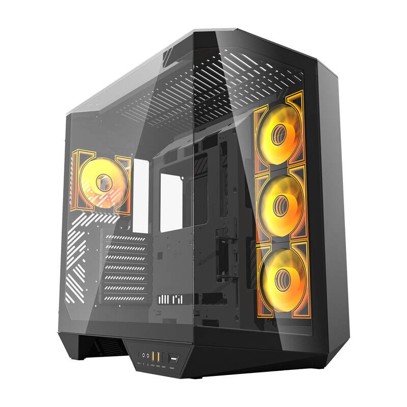 Darkflash Computer Case DY470 4 fans (black) - Chassi - Miditower - Svart, bild 2