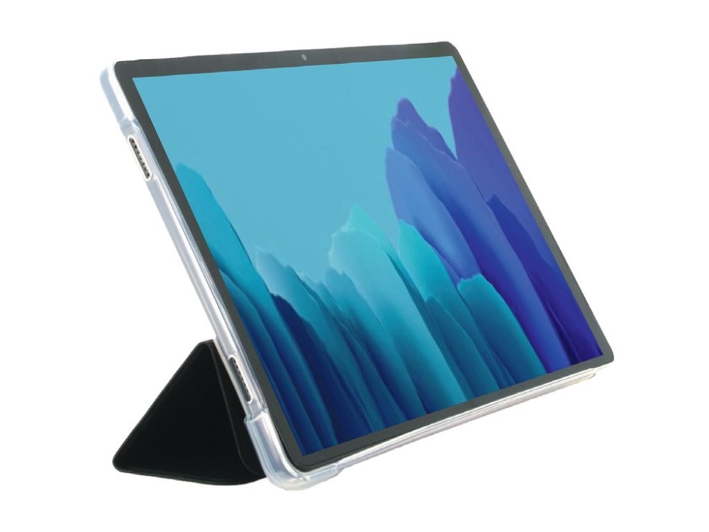 Mobilis EDGE - Vikbart fodral för surfplatta - med folio och förstärkta hörn - svart, transparent - för Samsung Galaxy Tab A9+